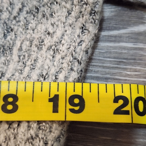 Lulus harmonious light grey angora wool mock neck long sleeve swing dress - Picture 8 of 10